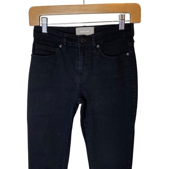 Everlane Black Mid Rise Skinny Ankle Jean Black size 26 - Picture 2 of 4